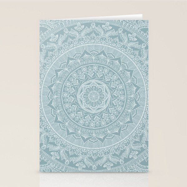Mandala - Soft turquoise Stationery Card Gallery Image 1