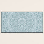 Mandala - Soft turquoise Desk Mat Gallery Image 3