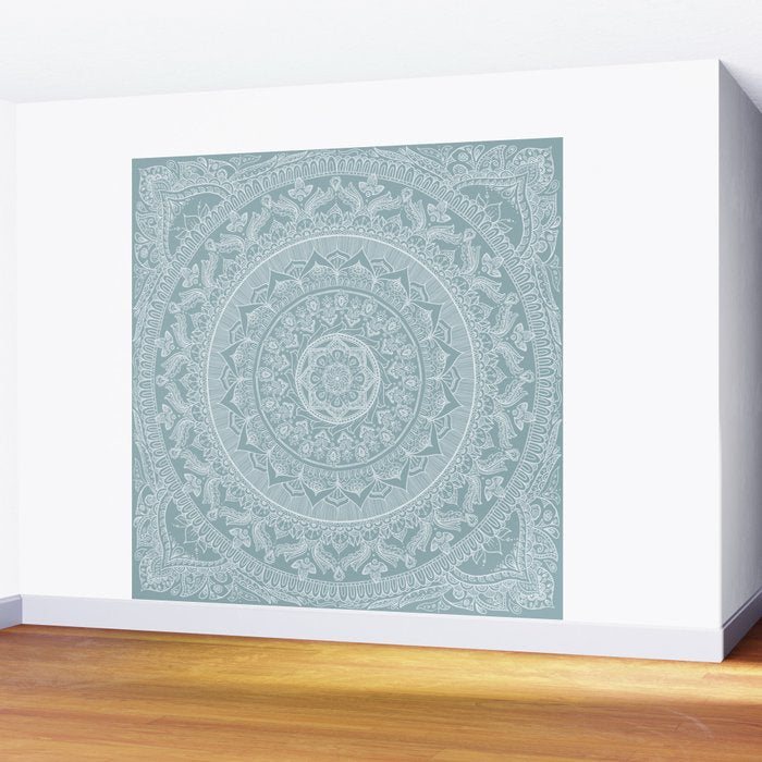 Mandala - Soft turquoise Wall Mural Gallery Image 2