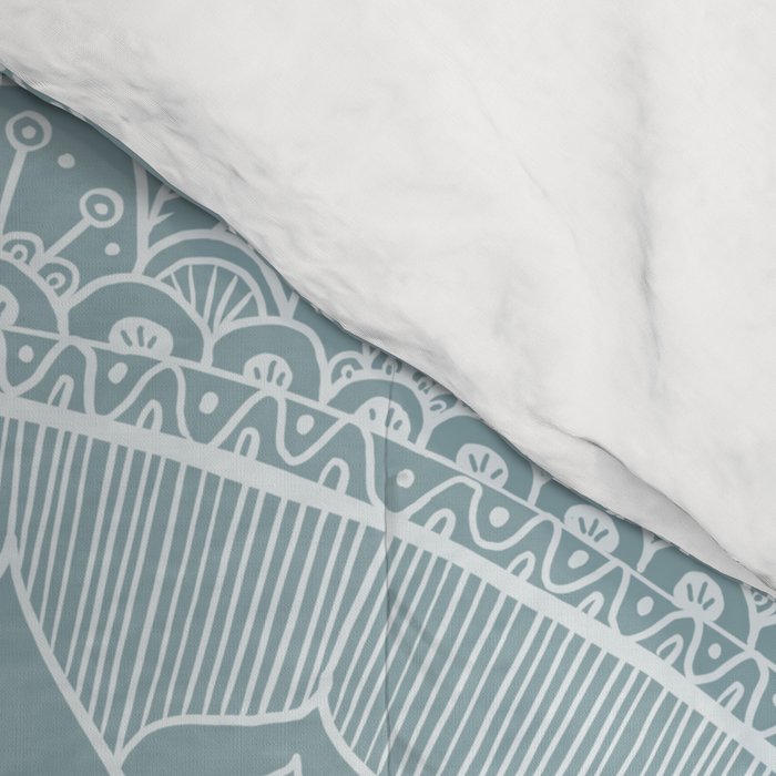 Mandala - Soft turquoise Comforter Gallery Image 4