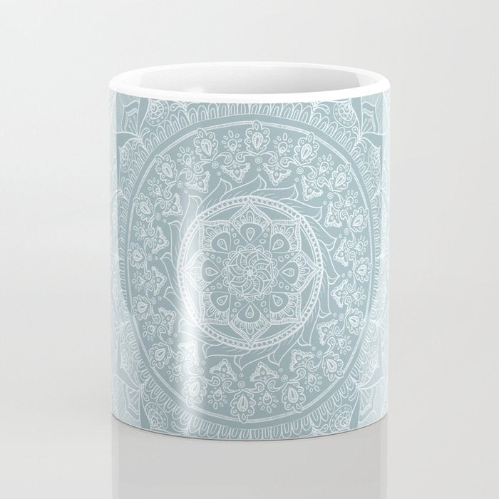 Mandala - Soft turquoise Coffee Mug Gallery Image 4