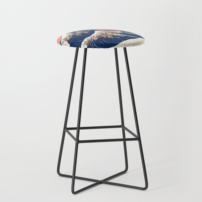 The Great Wave of Dachshunds Stool Gallery Image 1
