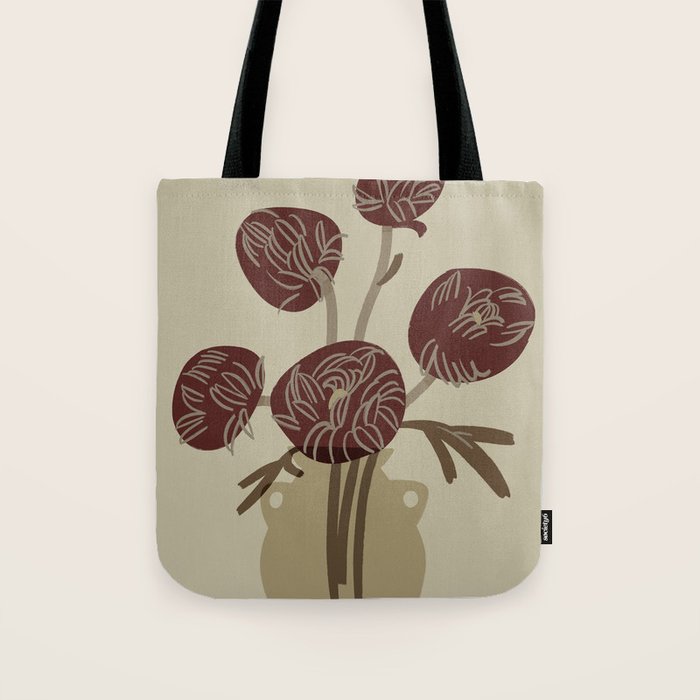  chrysanthemum flowers in a vase Tote Bag Gallery Image 1