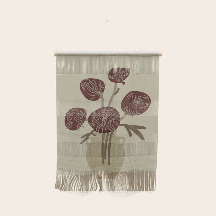  chrysanthemum flowers in a vase Wall Hanging Gallery Image 1