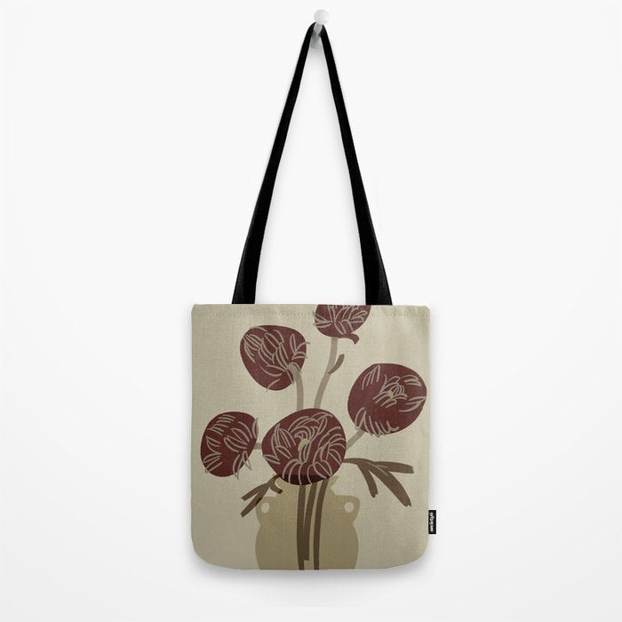  chrysanthemum flowers in a vase Tote Bag Gallery Image 2