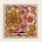 Libra Groovy Boot Wood Wall Art Gallery Image 1