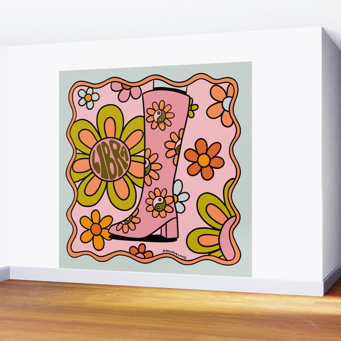 Libra Groovy Boot Wall Mural Gallery Image 2