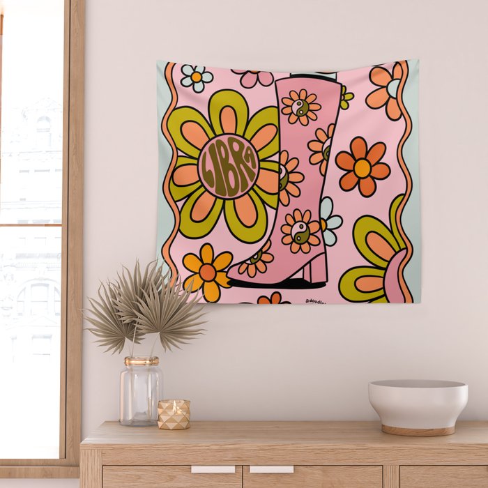 Libra Groovy Boot Wall Tapestry Gallery Image 2