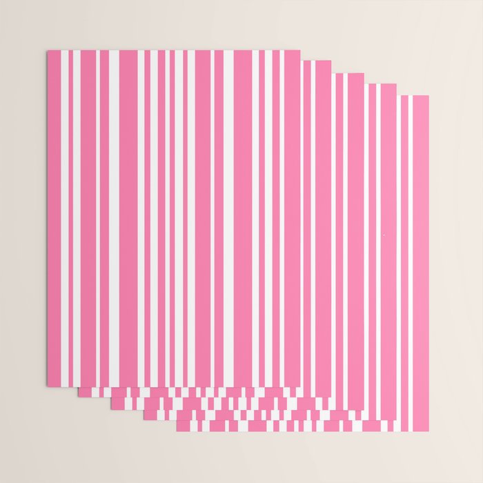 Classic Stripes XXXIII - 90s Barbie Pink Wrapping Paper Gallery Image 3