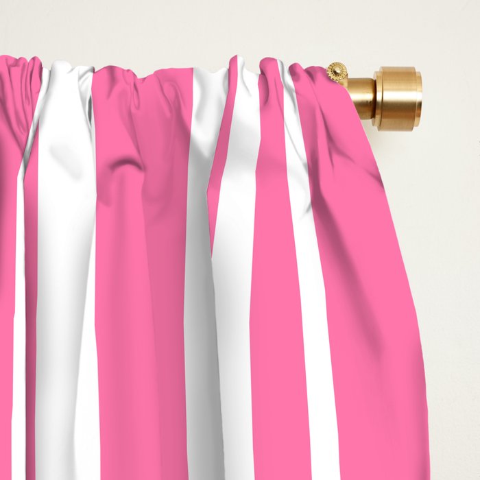 Classic Stripes XXXIII - 90s Barbie Pink Window Curtain Gallery Image 2