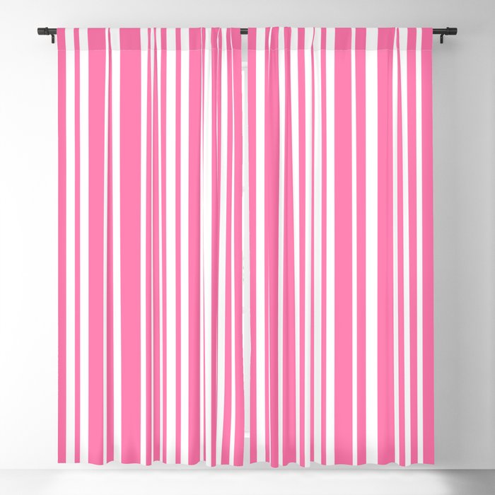 Classic Stripes XXXIII - 90s Barbie Pink Window Curtain Gallery Image 5