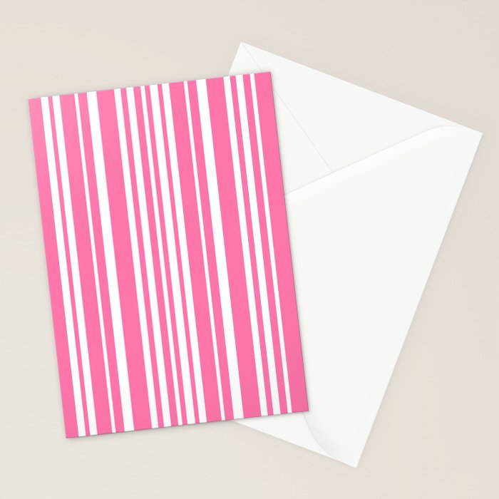 Classic Stripes XXXIII - 90s Barbie Pink Stationery Card Gallery Image 2