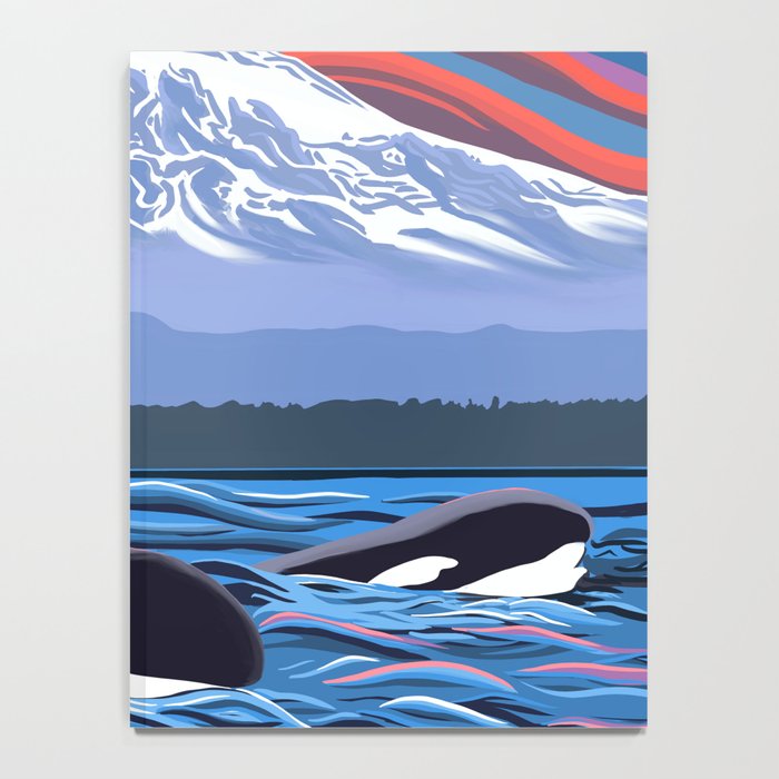Orca Momma and calf - Ballet Slipper Notebook Gallery Image 4