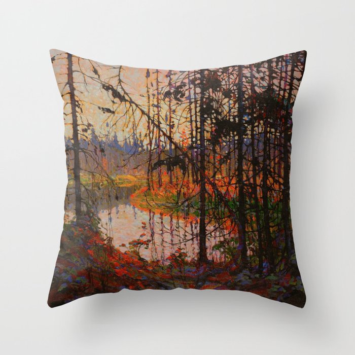 Tom Thomson Northern River 1915 Canadian Landscape Artist Throw Pillow Gallery Image 1