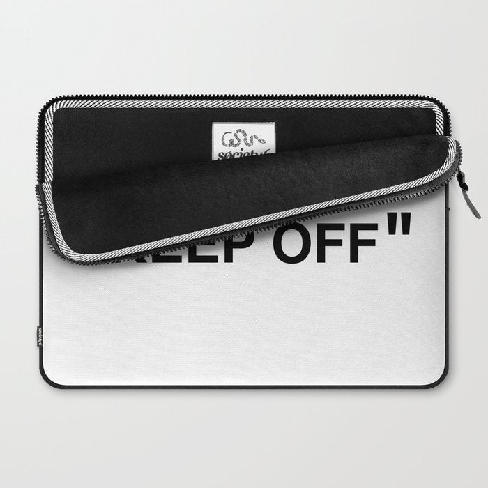"KEEP OFF" Laptop Sleeve Gallery Image 2