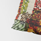 Vintage Hawaii Barkcloth Tapa Beach design Pillow Sham Gallery Image 4