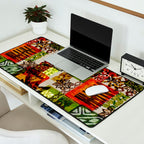 Vintage Hawaii Barkcloth Tapa Beach design Desk Mat Gallery Image 2