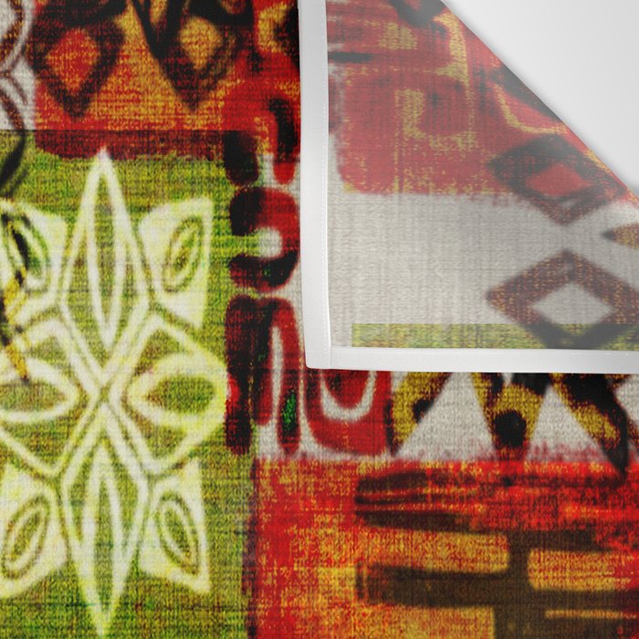 Vintage Hawaii Barkcloth Tapa Beach design Wall Tapestry Gallery Image 3