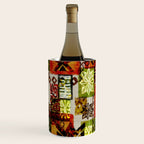 Vintage Hawaii Barkcloth Tapa Beach design Wine Chiller Gallery Image 1