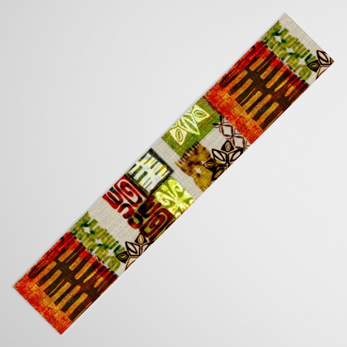 Vintage Hawaii Barkcloth Tapa Beach design Table Runner Gallery Image 3