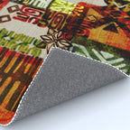 Vintage Hawaii Barkcloth Tapa Beach design Rug Gallery Image 4