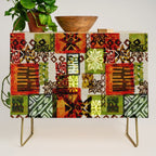 Vintage Hawaii Barkcloth Tapa Beach design Credenza Gallery Image 1