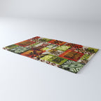 Vintage Hawaii Barkcloth Tapa Beach design Rug Gallery Image 3