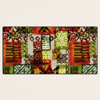 Vintage Hawaii Barkcloth Tapa Beach design Desk Mat Gallery Image 3