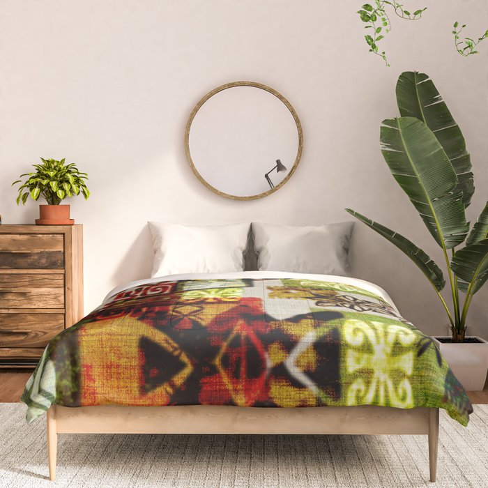 Vintage Hawaii Barkcloth Tapa Beach design Comforter Gallery Image 3