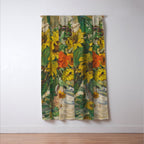 Beautiful still life of sunflowers in a vase portrait floral painting by Dorothea Sharp Window Curtain Gallery Image 3