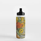 Beautiful still life of sunflowers in a vase portrait floral painting by Dorothea Sharp Water Bottle Gallery Image 2