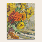 Beautiful still life of sunflowers in a vase portrait floral painting by Dorothea Sharp Notebook Gallery Image 4