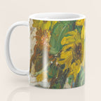Beautiful still life of sunflowers in a vase portrait floral painting by Dorothea Sharp Coffee Mug Gallery Image 3