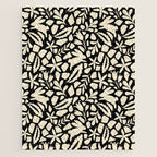 Folk Art Bunnies - black and cream Jigsaw Puzzle Gallery Image 1