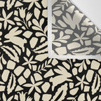 Folk Art Bunnies - black and cream Wall Tapestry Gallery Image 3