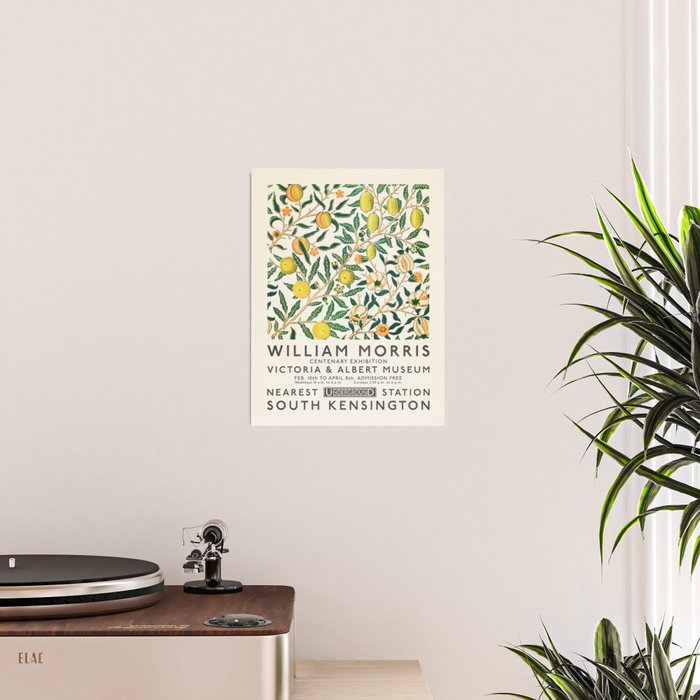 William Morris Yellow Lemons Art Exhibition Print Poster Gallery Image 2