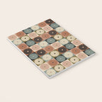 Retro Flowers Check Pattern II Notebook Gallery Image 3