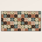 Retro Flowers Check Pattern II Desk Mat Gallery Image 3