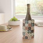 Retro Flowers Check Pattern II Wine Chiller Gallery Image 4