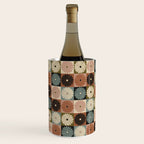 Retro Flowers Check Pattern II Wine Chiller Gallery Image 3