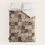 Retro Flowers Check Pattern II Comforter Gallery Image 6