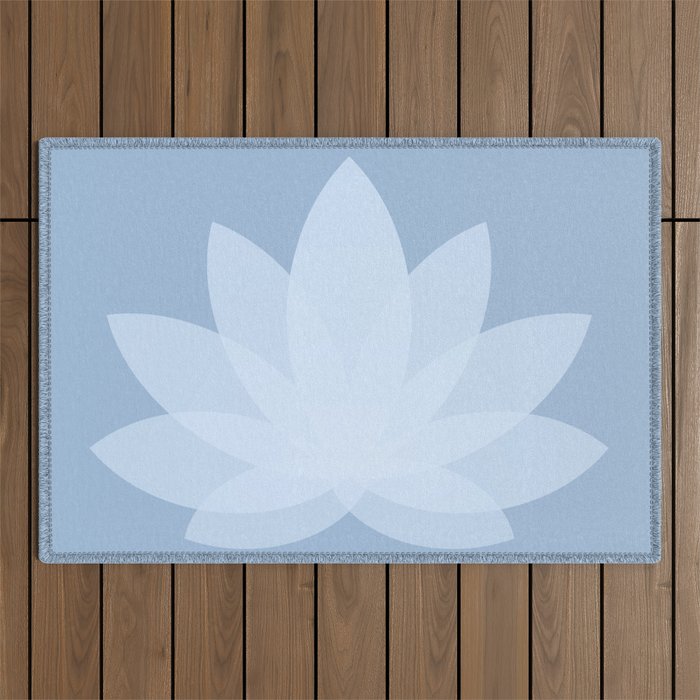 Lotus Flower Minimalism X Outdoor Rug Gallery Image 1