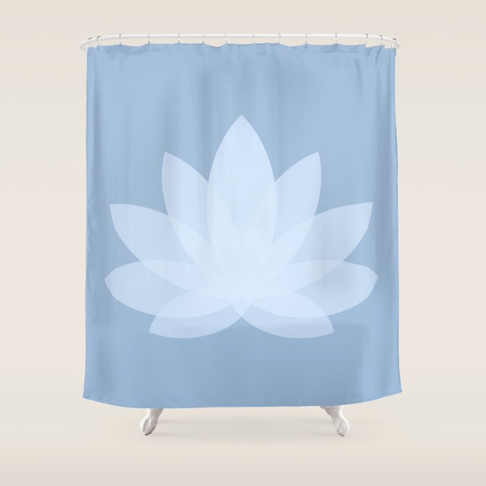 Lotus Flower Minimalism X Shower Curtain Gallery Image 1