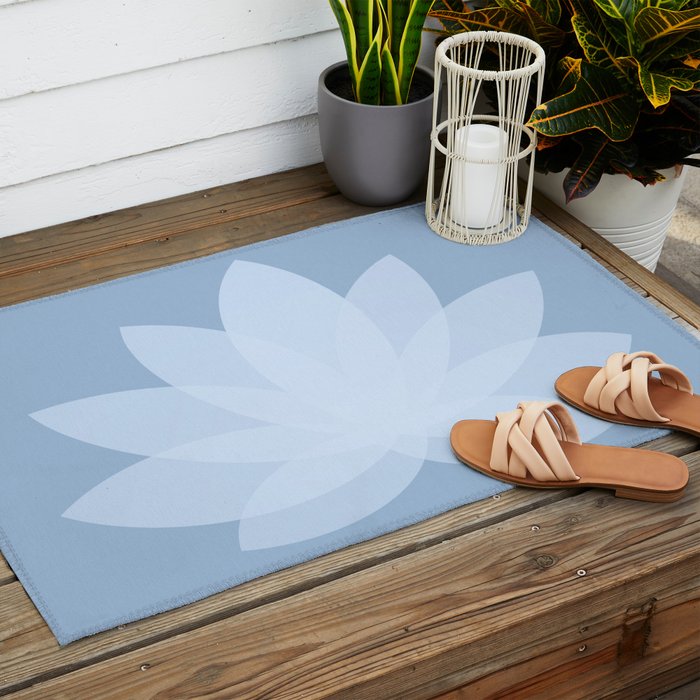 Lotus Flower Minimalism X Outdoor Rug Gallery Image 2