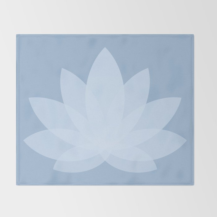 Lotus Flower Minimalism X Throw Blanket Gallery Image 2