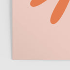 Big Daisy Retro Minimalism in Pale Blush Pink and Orange Poster Gallery Image 3