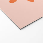 Big Daisy Retro Minimalism in Pale Blush Pink and Orange Welcome Mat Gallery Image 2