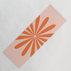 Big Daisy Retro Minimalism in Pale Blush Pink and Orange Yoga Mat Gallery Image 1
