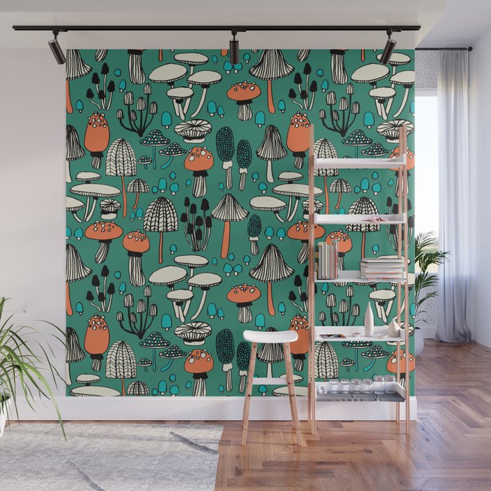 Mushroom Wall Mural Gallery Image 1