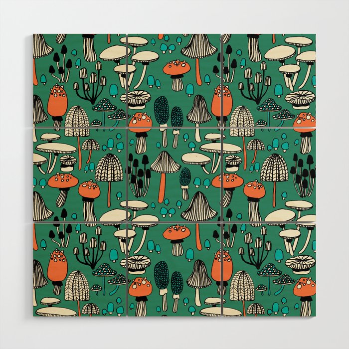 Mushroom Wood Wall Art Gallery Image 1